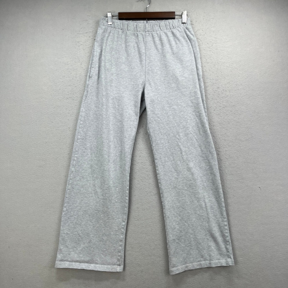 Brandy Melville Sweatpants Womens OS Grey Anastasia Wide Leg Baggy Lounge Comfy